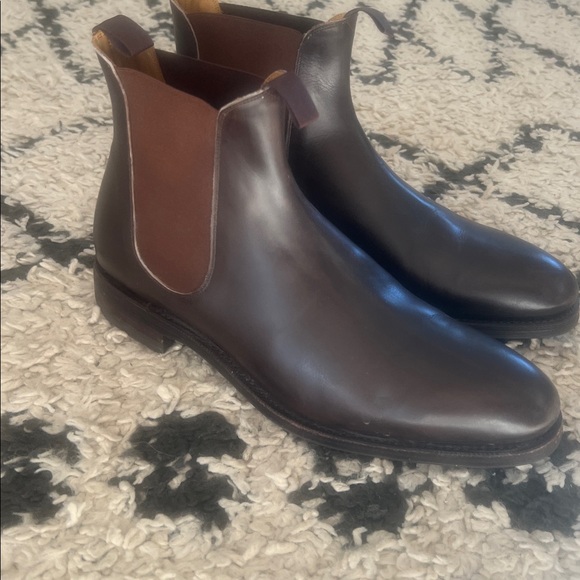 Meermin Dark Brown Leather Chelsea Boots